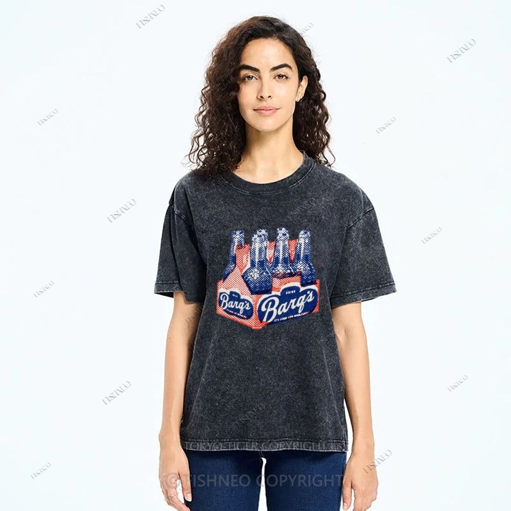 Unisex Vintage Beer Printed Washed Tee