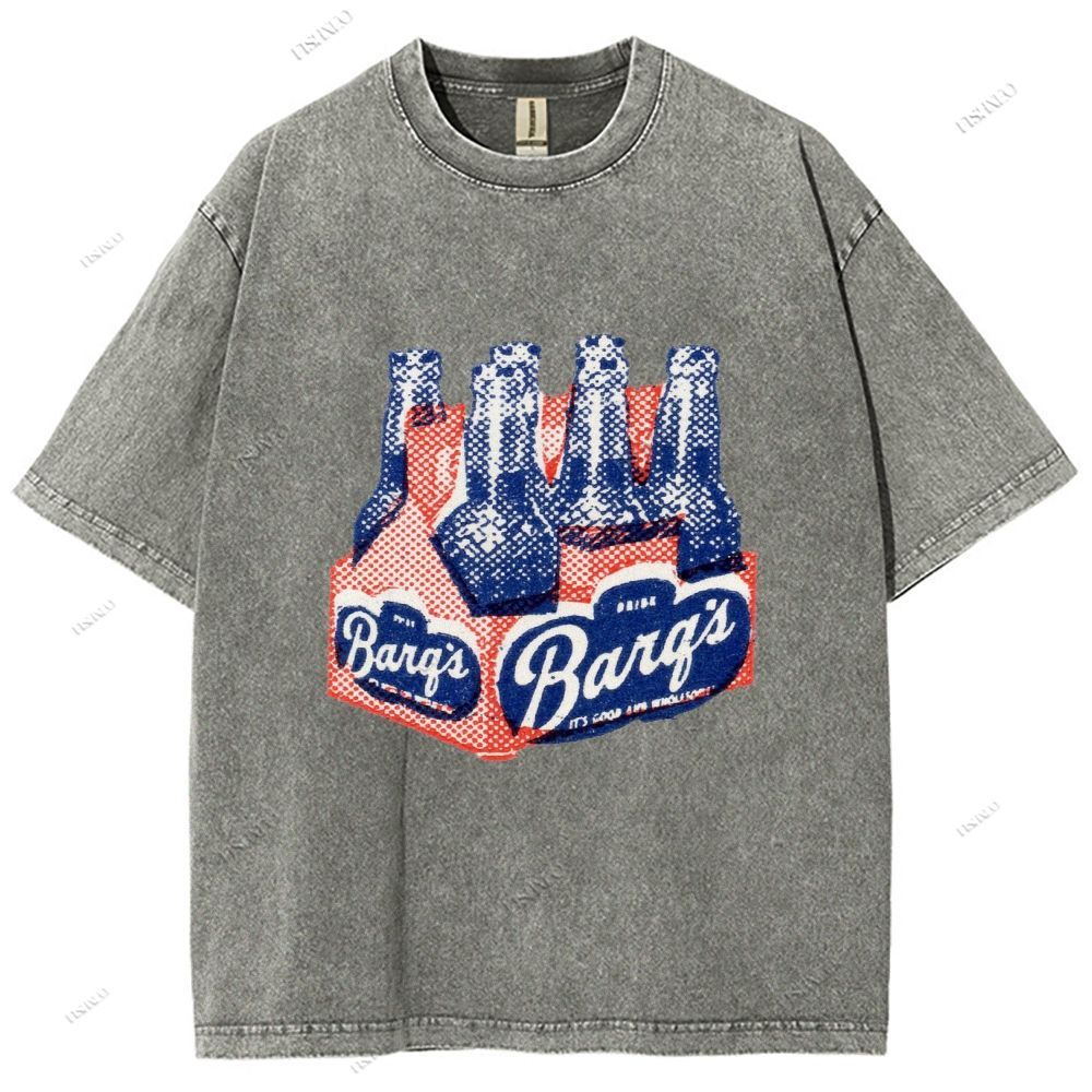Unisex Vintage Beer Printed Washed Tee