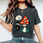 Unisex Vintage Graffiti Printed Washed Tee