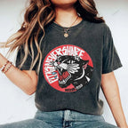 Unisex Vintage Leopard Printed Washed Tee