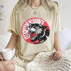 Unisex Vintage Leopard Printed Washed Tee