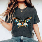 Unisex Vintage Animals Kite Printed Washed Tee