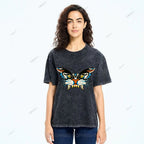 Unisex Vintage Animals Kite Printed Washed Tee