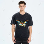 Unisex Vintage Animals Kite Printed Washed Tee