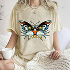 Unisex Vintage Animals Kite Printed Washed Tee