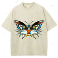 Unisex Vintage Animals Kite Printed Washed Tee