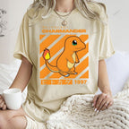Unisex Cartoon Baby Dragon Printed Washed Tee