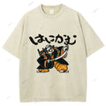 Unisex Japanese Samurai Printed Washed Tee