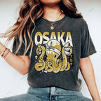 Unisex Osaka Octopus Printed Washed Tee