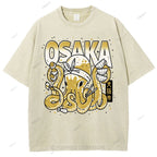 Unisex Osaka Octopus Printed Washed Tee
