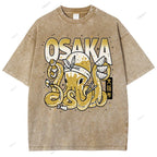 Unisex Osaka Octopus Printed Washed Tee