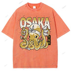 Unisex Osaka Octopus Printed Washed Tee