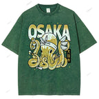 Unisex Osaka Octopus Printed Washed Tee