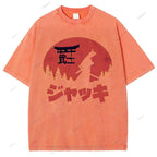 Unisex Samurai Printed Washed Tee