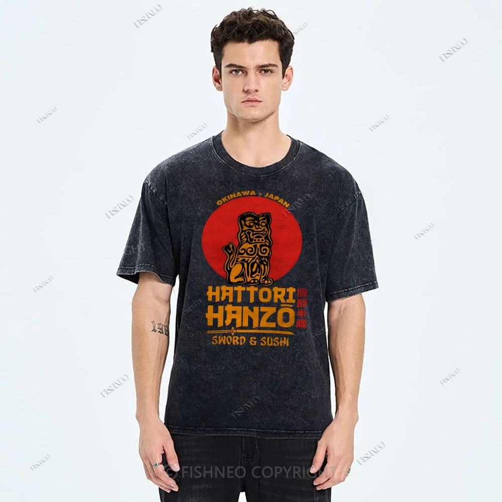 Unisex Hattori Hanzo Printed Washed Tee
