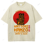 Unisex Hattori Hanzo Printed Washed Tee