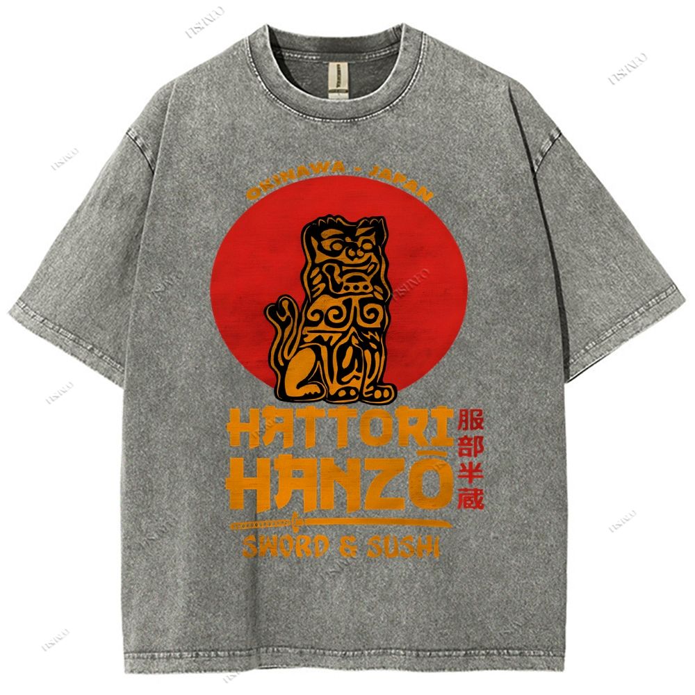 Unisex Hattori Hanzo Printed Washed Tee