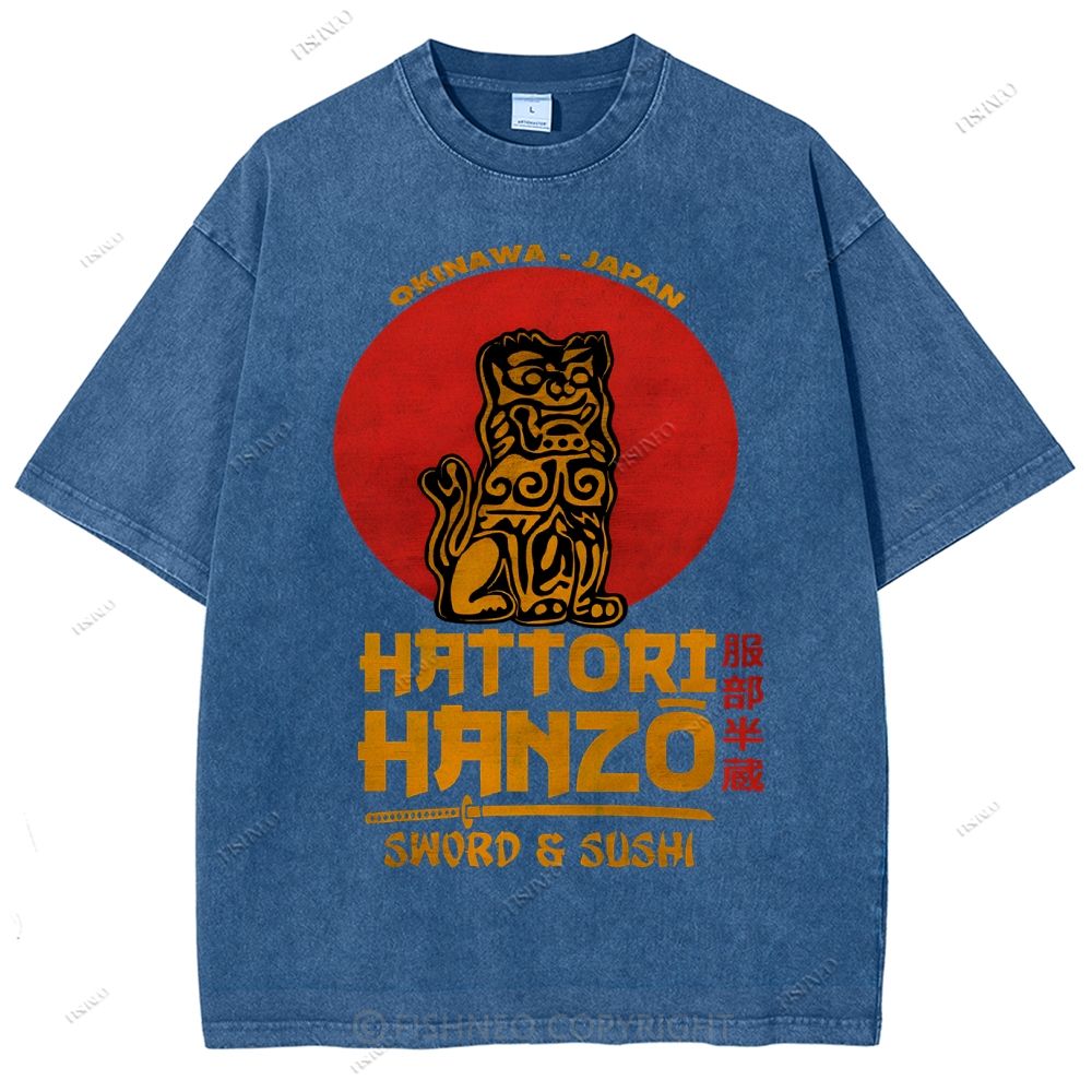 Unisex Hattori Hanzo Printed Washed Tee