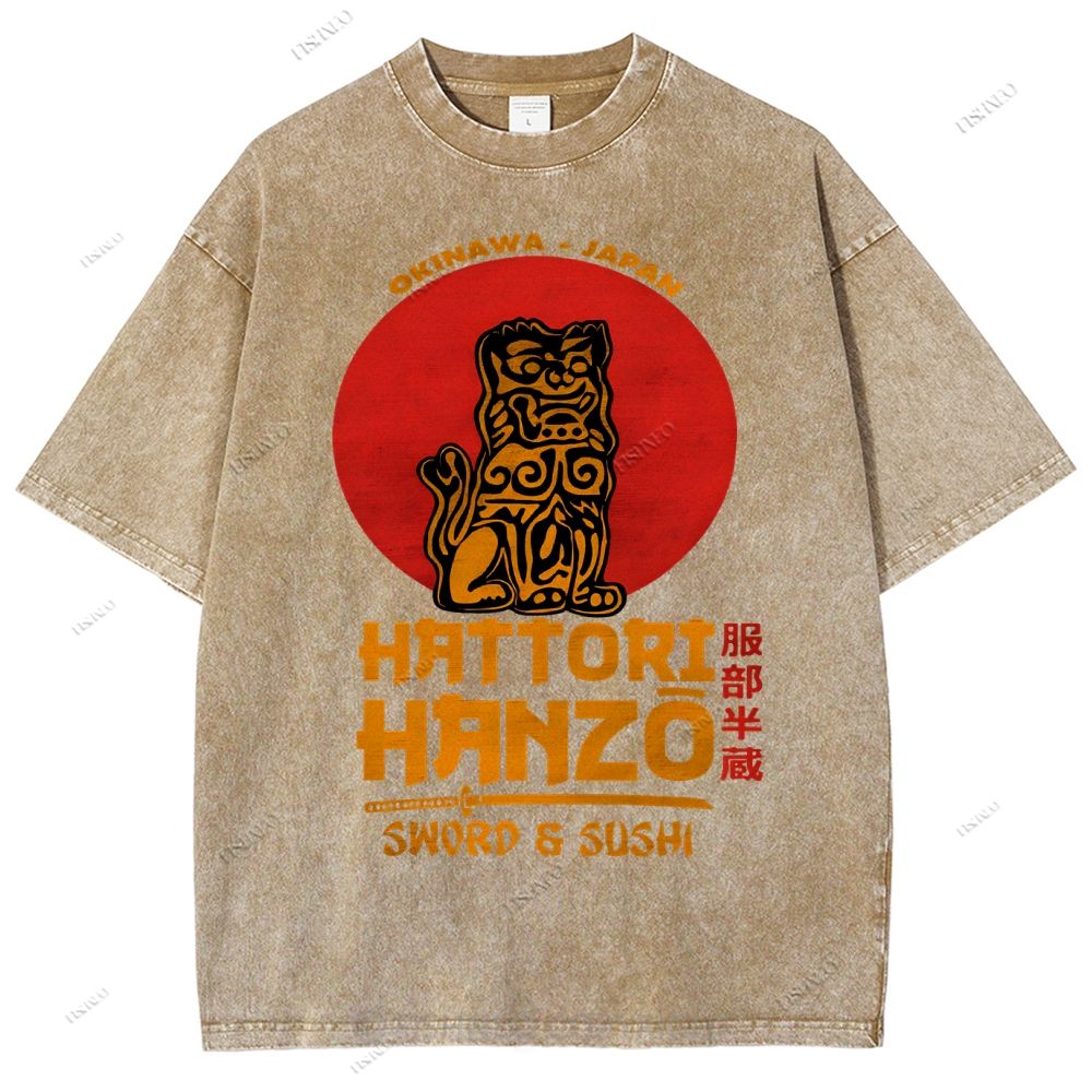 Unisex Hattori Hanzo Printed Washed Tee