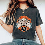 Unisex Japanese Art Bodhidharma Printed Washed Tee