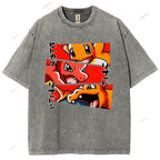 Unisex Charmeleon Charmander Printed Washed Tee