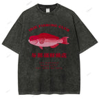 Unisex Tsukiji Market Printed Washed Tee