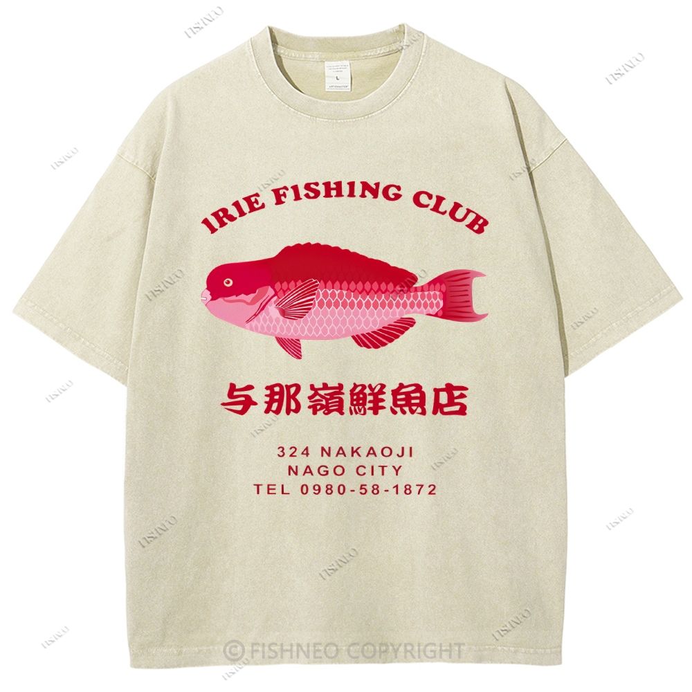 Unisex Tsukiji Market Printed Washed Tee
