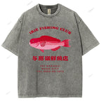 Unisex Tsukiji Market Printed Washed Tee