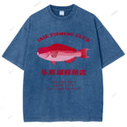 Unisex Tsukiji Market Printed Washed Tee
