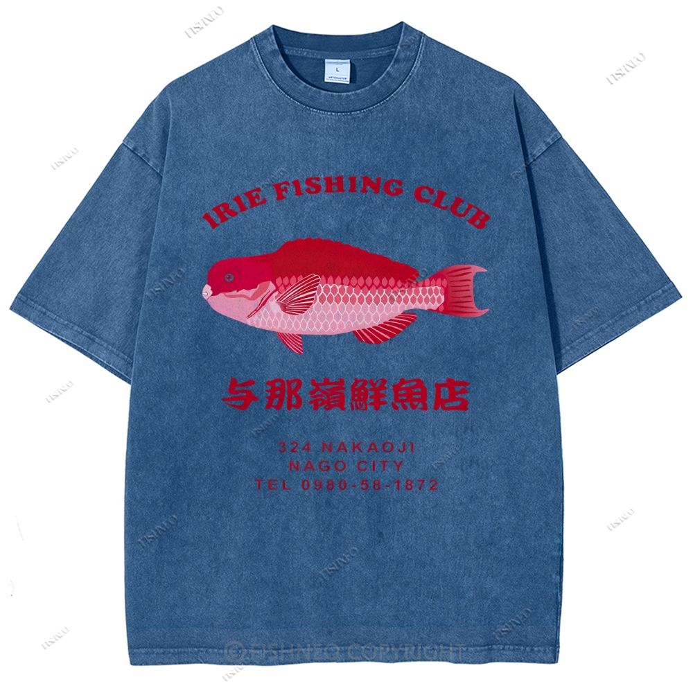 Unisex Tsukiji Market Printed Washed Tee