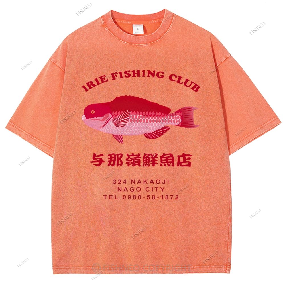 Unisex Tsukiji Market Printed Washed Tee