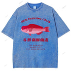 Unisex Tsukiji Market Printed Washed Tee