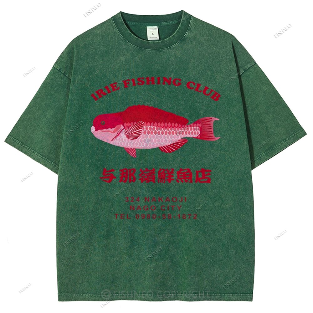 Unisex Tsukiji Market Printed Washed Tee