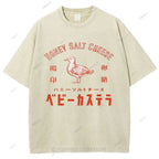 Unisex Honey Salt Cheese Printed Washed Tee