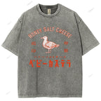 Unisex Honey Salt Cheese Printed Washed Tee
