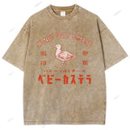 Unisex Honey Salt Cheese Printed Washed Tee