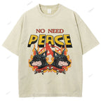 Unisex Vintage Durbin Dog Printed Washed Tee