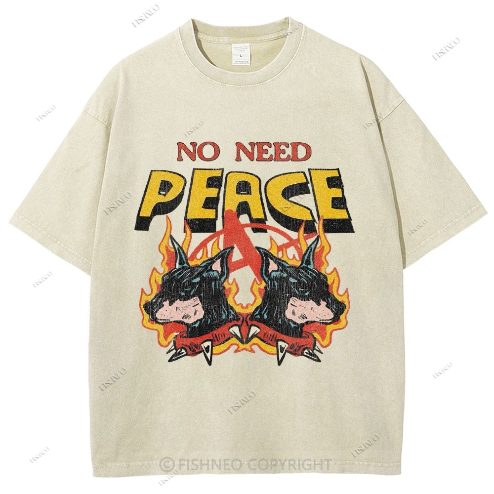 Unisex Vintage Durbin Dog Printed Washed Tee