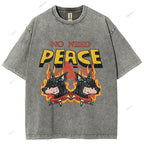 Unisex Vintage Durbin Dog Printed Washed Tee