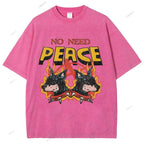 Unisex Vintage Durbin Dog Printed Washed Tee