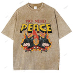 Unisex Vintage Durbin Dog Printed Washed Tee