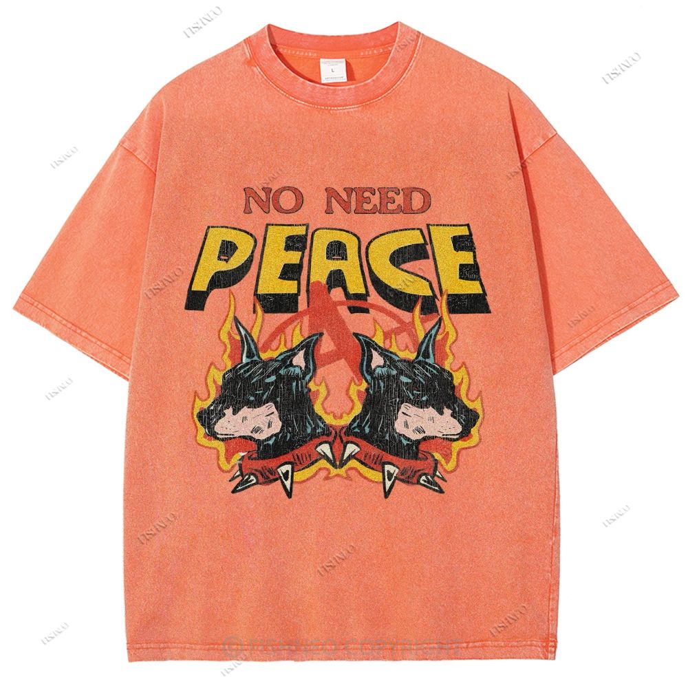 Unisex Vintage Durbin Dog Printed Washed Tee