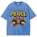 Unisex Vintage Durbin Dog Printed Washed Tee