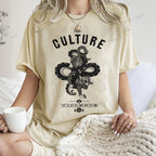 Unisex Vintage Tiger Snake Printed Washed Tee