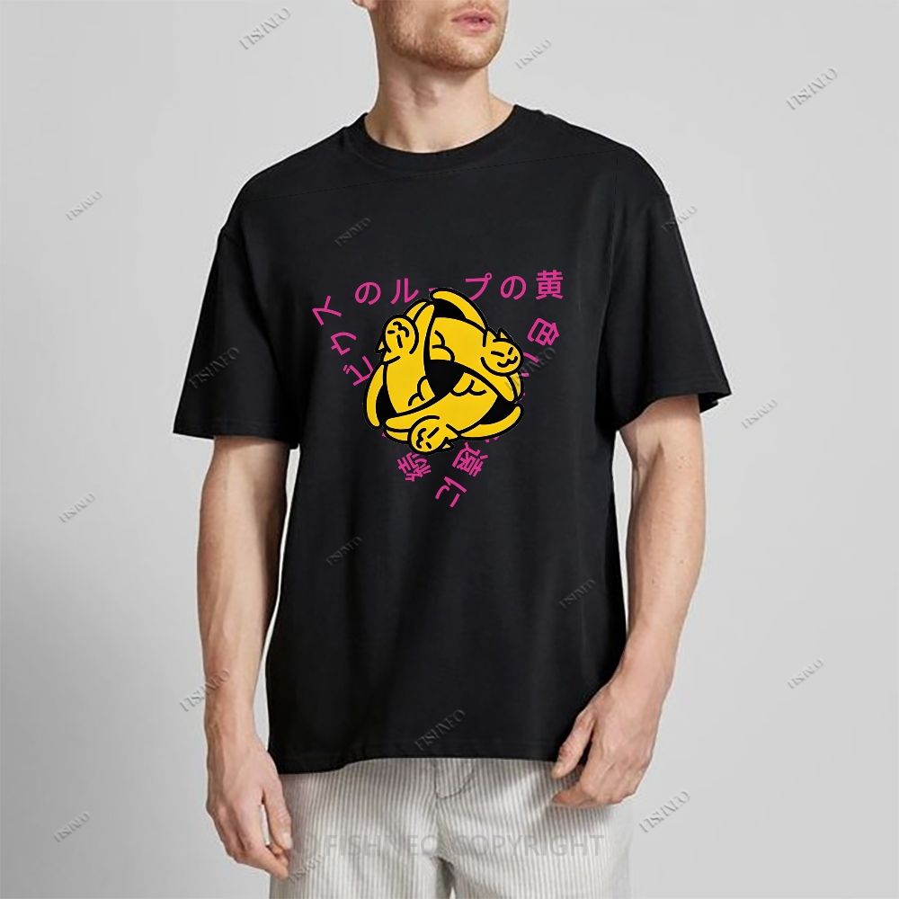 Japanese Letter Cat Loop Classic Cotton T-shirt