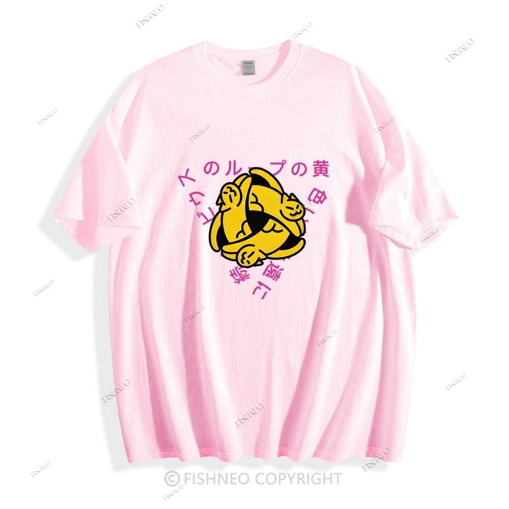 Japanese Letter Cat Loop Classic Cotton T-shirt