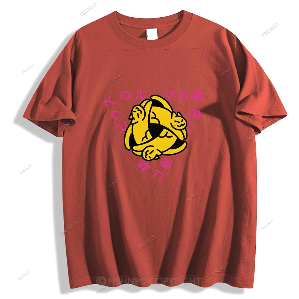 Japanese Letter Cat Loop Classic Cotton T-shirt