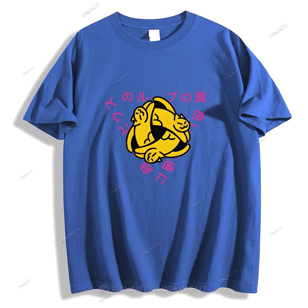 Japanese Letter Cat Loop Classic Cotton T-shirt