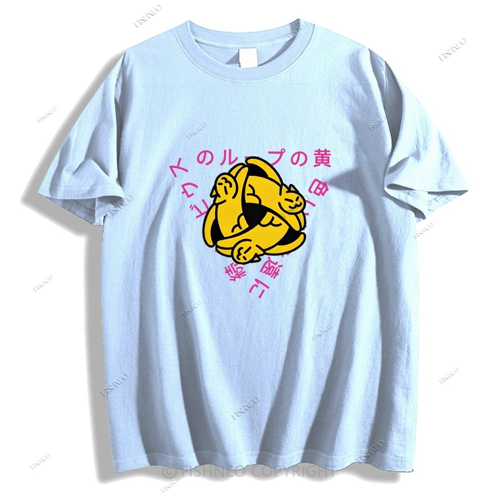 Japanese Letter Cat Loop Classic Cotton T-shirt