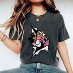 Unisex Pink Panther Printed Washed Tee